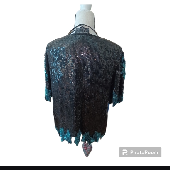 Vintage Blouse shirt top  sequin - Picture 3 of 6